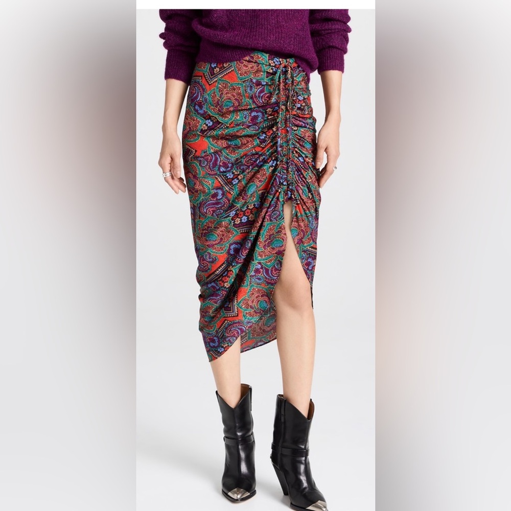 NWT Veronica Beard size 4 silk Ari midi skirt